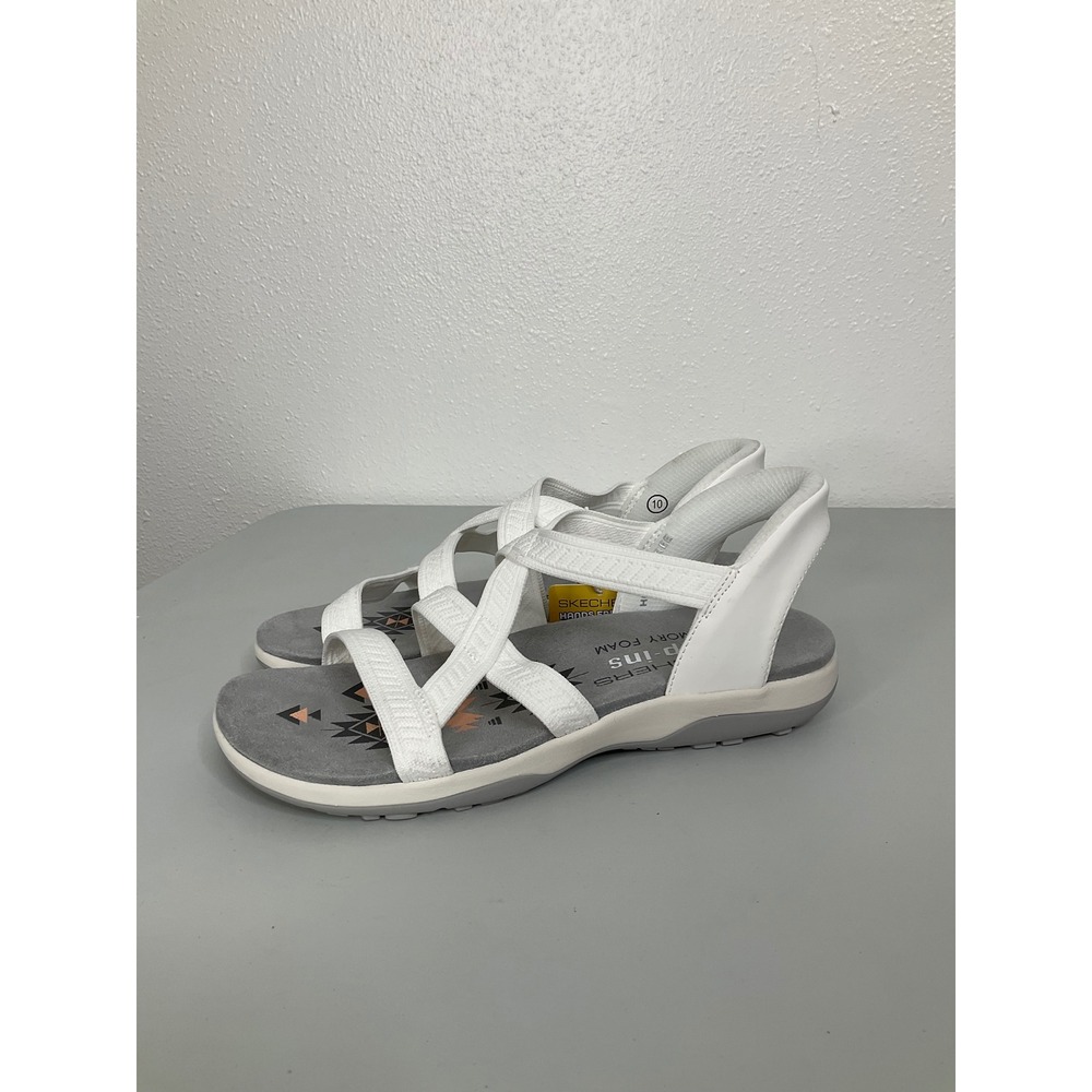 Skechers Slip-ins Reggae Cup My Bestie White Strappy Sandals Womens 10 163544 - Picture 3 of 9